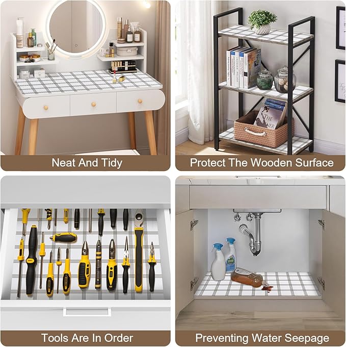 OcePor Non-Adhesive Drawer and Shelf Liner 24IN x 20FT，Non Slip Cabinet and - Image 7