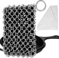Herda 316L Cast Iron Scrubber Cleaner, Large Chainmail Scrubber by Betterqualitybetterlife