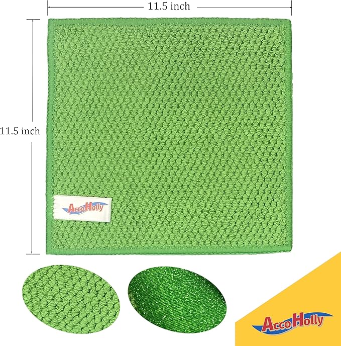 Microfiber Scrub Dish Cleaning Cloth, Non-Scratch, Reusable & Durable - Image 6