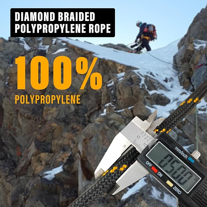 Diamond Braided Polypropylene Rope Nylon Rope Mix Thick Heavy Duty Ropes 1/2 - Image 3
