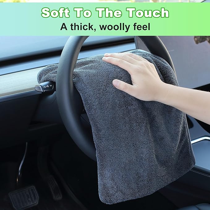 JOYMOOP Microfiber Towels for Cars, 2 Pack 63" x 29.5" Car Drying Towel - Image 5