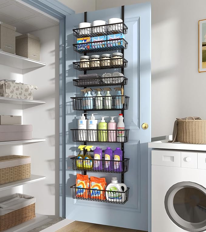 Over The Door Pantry Organizer, Pantry Organization and Storage, 8-Tier Deep - Image 9