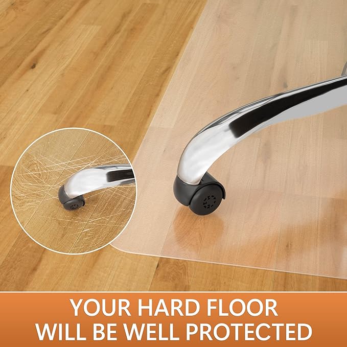 Large Office Chair Mat for Hardwood Floor- 48'' x 60'' Clear Chair Mat for Hard - Image 2