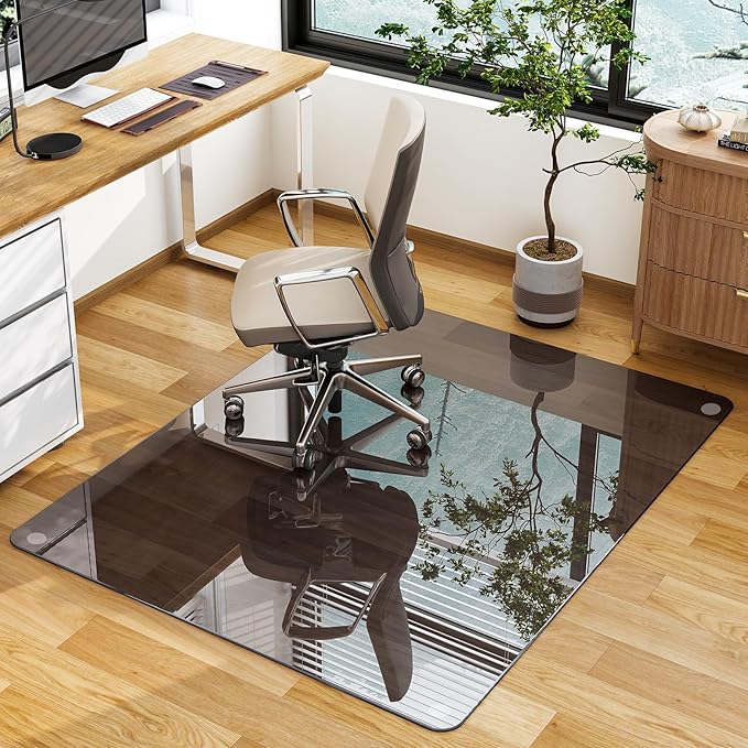 GLSLAND Office Chair Mat, 1/6" Thick Computer Floor Mat by GLSLAND