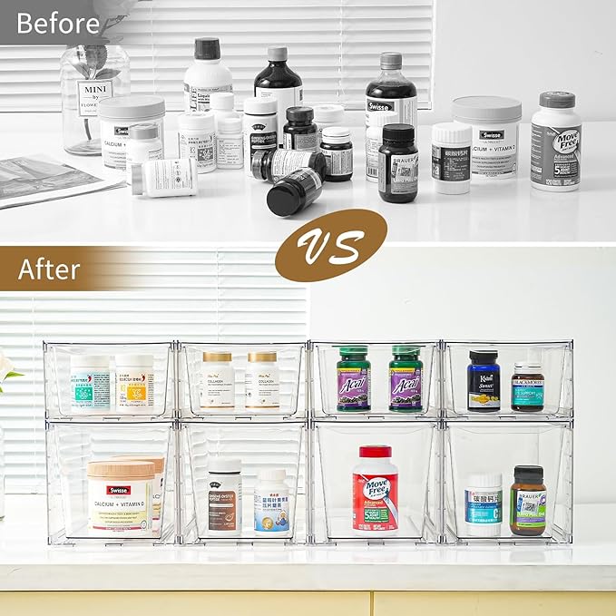 6Pack Stackable Kitchen Storage Organizer, Pantry Organizers and Storage - Image 6