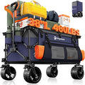 220L Collapsible Wagon Cart Foldable, 460lbs Load Capacity Heavy Duty Folding by Unknown