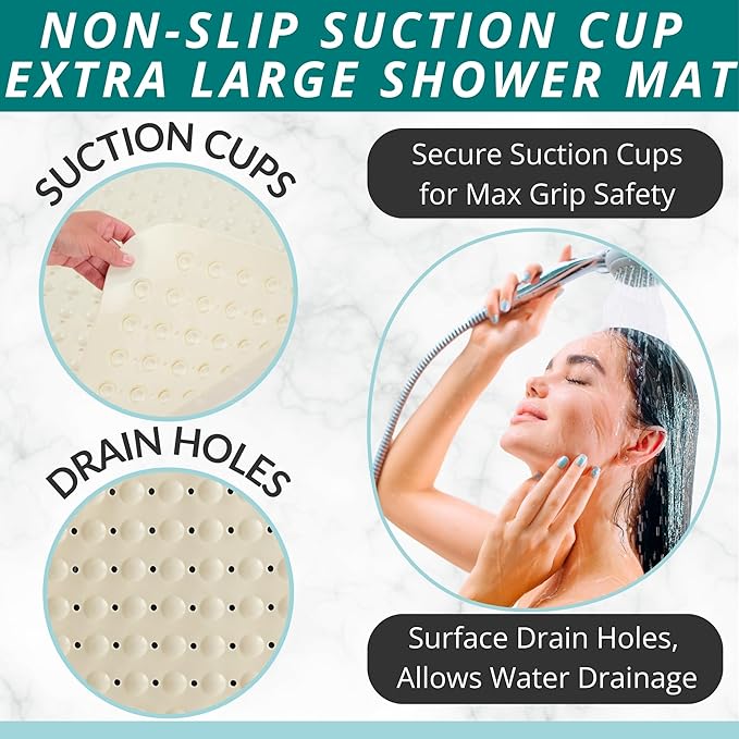 ENKOSI Extra Large Square Non Slip Shower Mat - Image 2