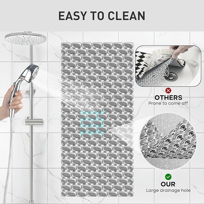 Bath Mat for Tub Non Slip Shower Mat for Elderly - Image 5