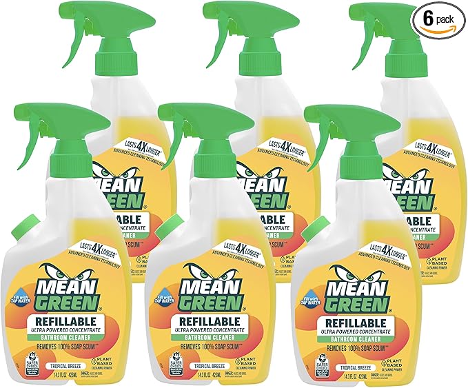 Mean Green Refillable Ultra Powered CONCENTRATE Bathroom Cleaner, Tropical by MeanGreen