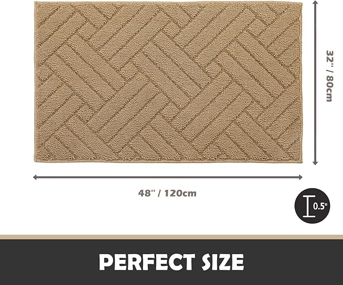 Door Mat Indoor Doormat, Heavy Duty Low-Profile Entrance Rugs, Absorbent Resist - Image 2