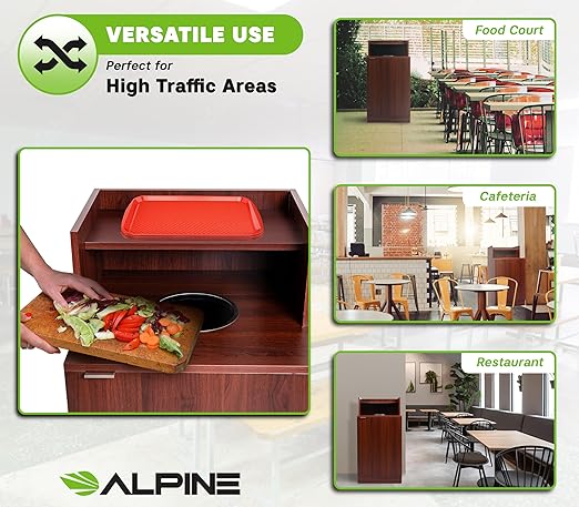 Alpine Restaurant Trash Bin Cabinet - Image 5