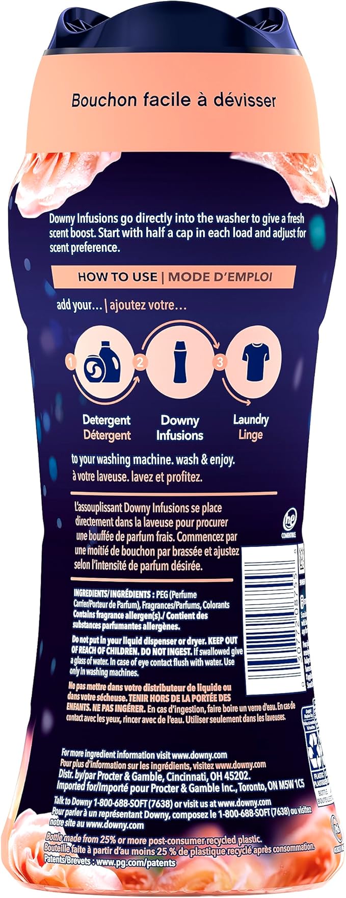 Downy Infusions In-Wash Laundry Scent Booster Beads, Sparkling Amber and Rose - Image 2