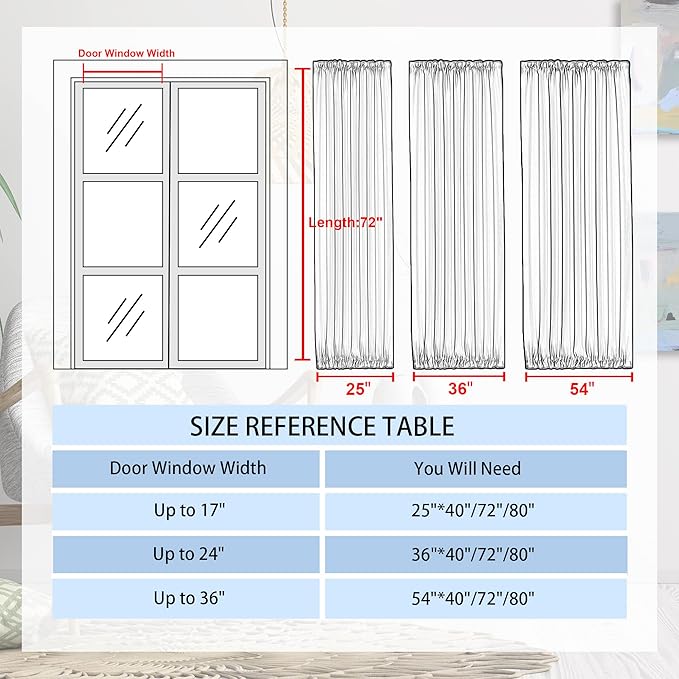 DWCN French Door Curtains – Rod Pocket Thermal Curtain - Image 6