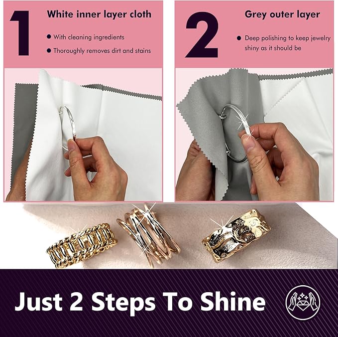 4 PCS Silver polishing Cloth, Jewelry Cleaning Cloth - Image 3