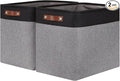 HNZIGE Fabric Storage Baskets Large Cloth Baskets Set of 2, Rectangular Shelf by HNZIGE