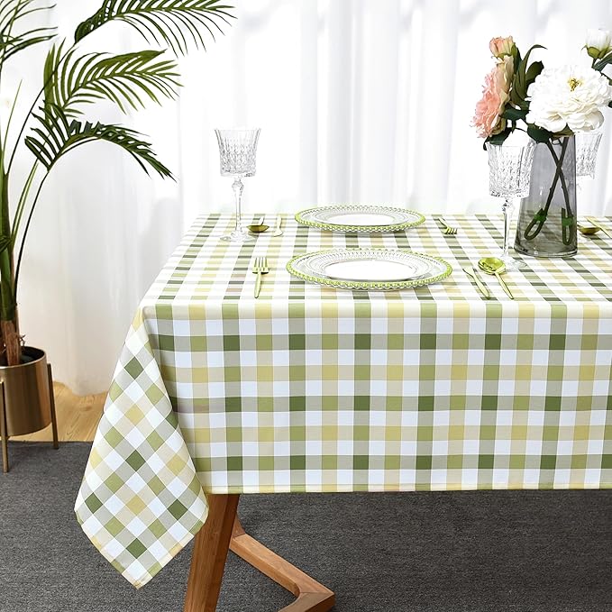 Waterproof Checkered Tablecloth Fabric - Image 4