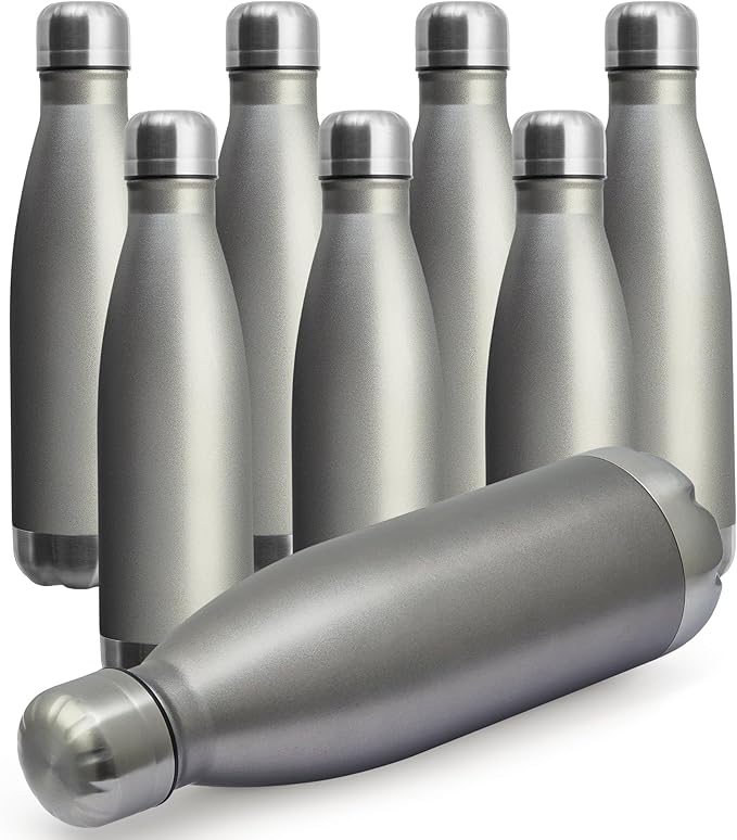 MEWAY 17oz Sport Water Bottle 8 Pack Vacuum Insulated Stainless Steel by MEWAY