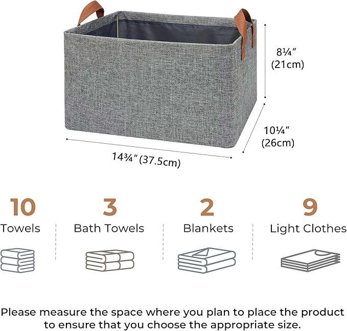 GRANNY SAYS Storage Baskets for Shelves, Closet Organizer Bins, Clothes Storage - Image 6
