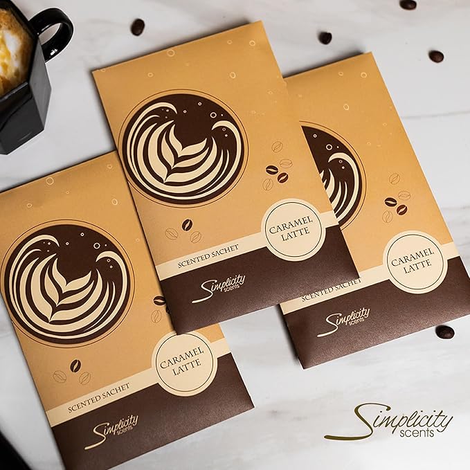 Floral Simplicity Caramel Latte Scented Sachets Pack of 3, Fall & Winter - Image 6