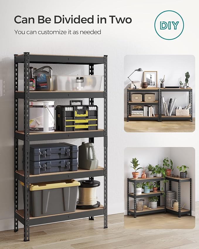 SONGMICS 5-Tier Storage Shelves, Load 2310 lb, Boltless Assembly, Adjustable - Image 7