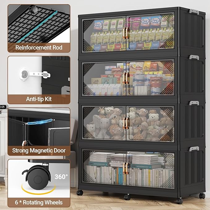 165Gal Plastic Stackable Storage Bins - Image 5
