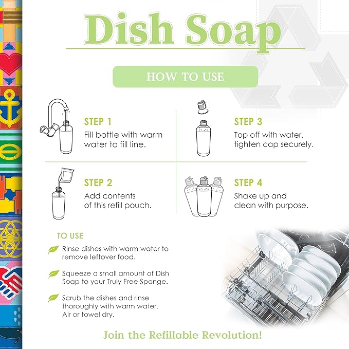 Truly Free Natural Concentrated Dish Detergent Dishwashing Liquid | Plant-Based - Image 5