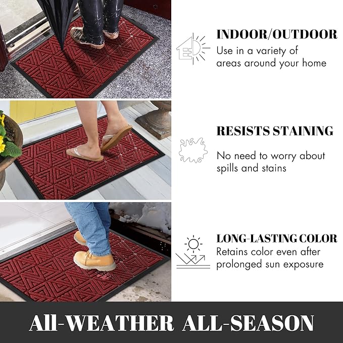 Yimobra Large Door Mat 47x24, All-Weather Waterproof Non-Slip Welcome Matt - Image 7