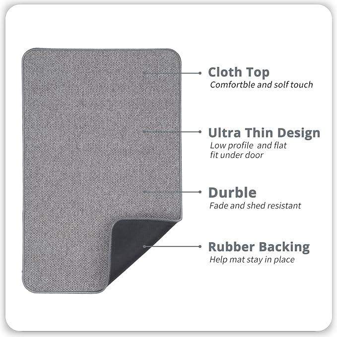Bathroom Rugs Set 2 Pieces, Thin Bathroom Mats, Toilet Rugs, Quick Dry - Image 3