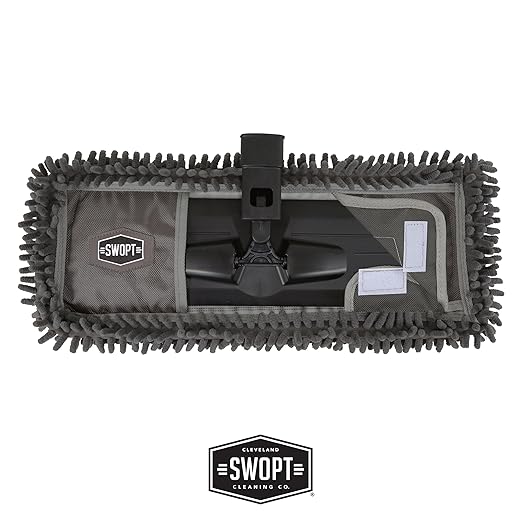SWOPT 18” Microfiber Dust Mop + 60" Steel Handle, Combo — Includes Additional - Image 3
