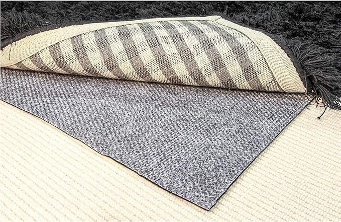 Hold-a-Rug Plush 3' x 5' Nonskid, Nonslip Rug Pad, Reversible Gripper, ¼ Thick by Hold-a-Rug