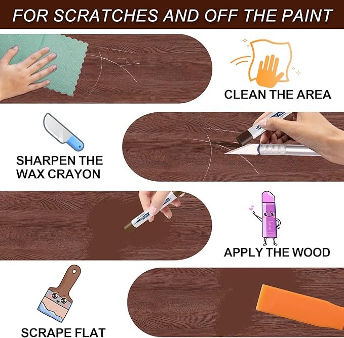 Wood Filler Sticks with 1P Box, 1P Knife, 1P Scraper and 1P Rag, Pletpet 10 - Image 4