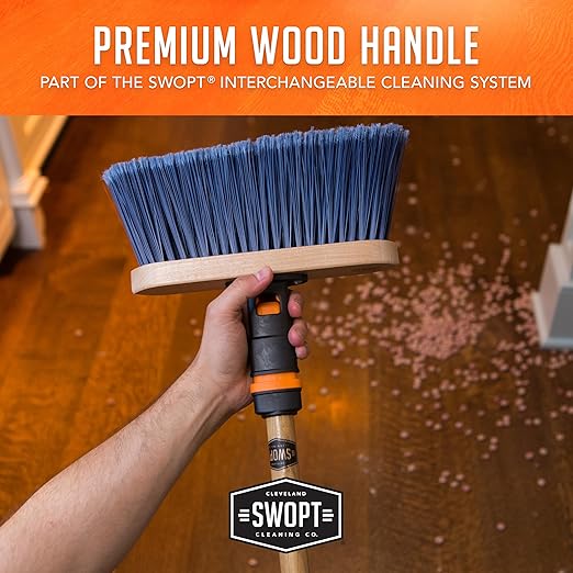 SWOPT Premium 48” EVA Foam Comfort Grip Wooden Handle – Ergonomic Design - Image 5