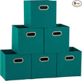 Household Essentials 83-1 Foldable Fabric Storage Bins | Set of 6 Cubby Cubes by HouseholdEssentials