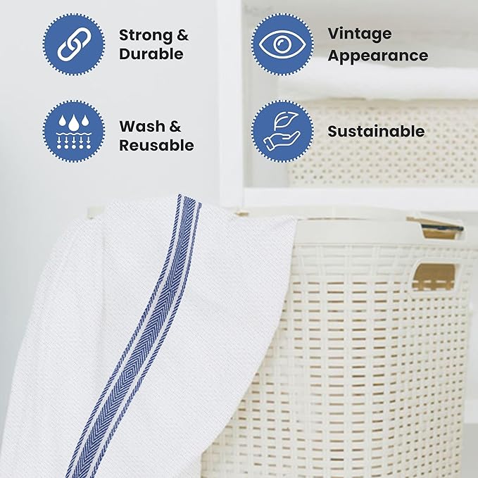 WHITEWRAP Kitchen Dish Towels for Kitchen, Highly Absorbent for Drying and - Image 3