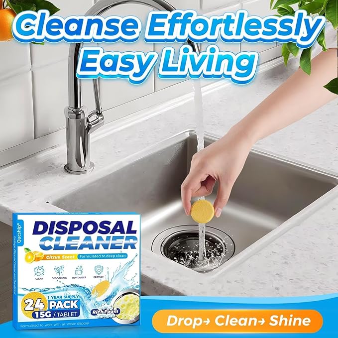 Qucship Powerful XXL Foaming Garbage Disposal Cleaner and Deodorizer Tablets - Image 7