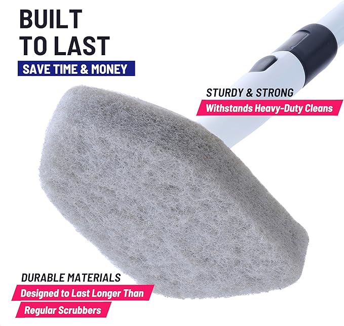 Replacement Scrubber Refill for Moku Home Extendable Tub Tile Shower Brush for - Image 5