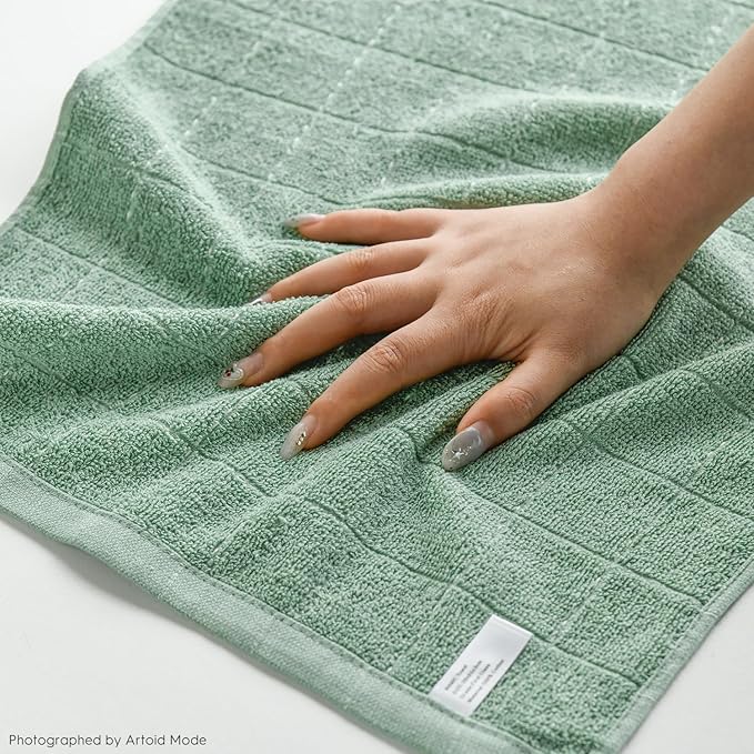 Artoid Mode Checkered Designed Cotton Dark Green Terry Kitchen Dish Towels - Image 4