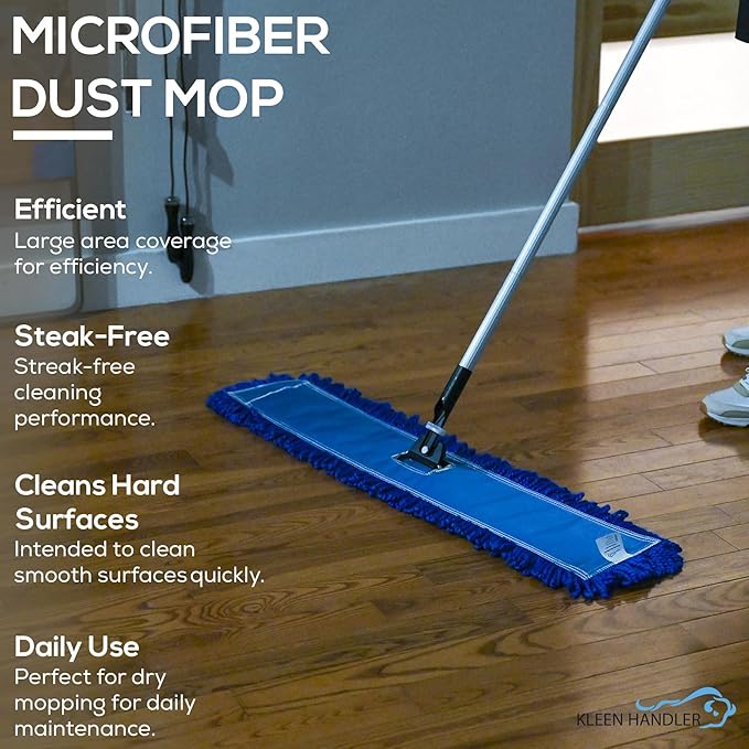 KLEEN HANDLER 6 Pack of 36 Inch Microfiber Dust Mop, Large Washable Commercial - Image 5