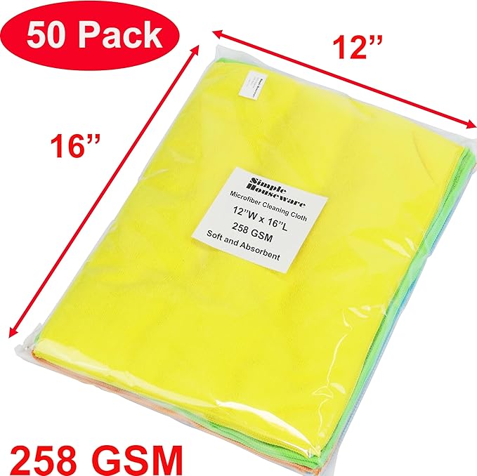Simple Houseware Microfiber Cleaning Cloth - Image 2
