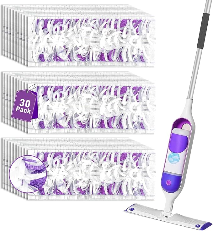 30-Pack Disposable Microfiber Power Mop Pad Refills Compatible by Unknown