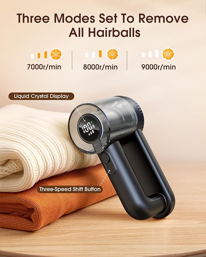 Fabric Shaver Electric Lint Remover Rechargeable Lint Shaver Digital Display - Image 6