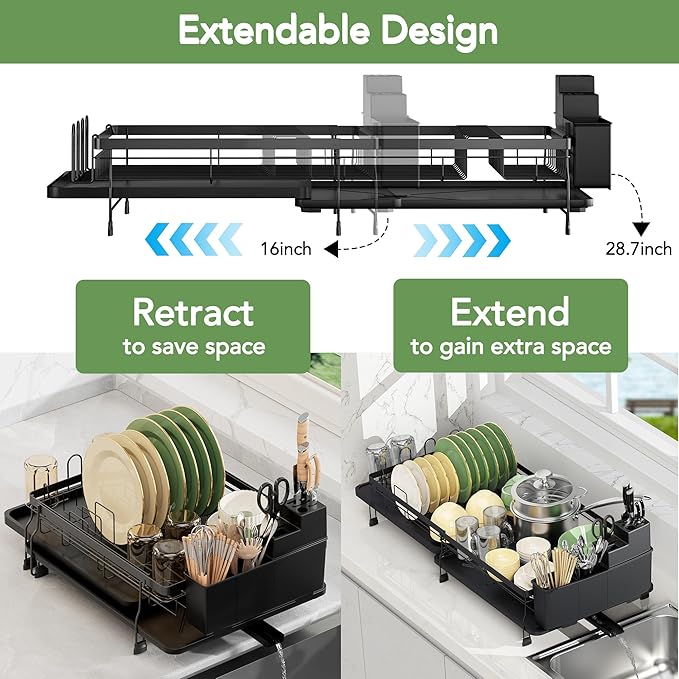 ROTTOGOON Expandable Dish Drying Rack - Image 2