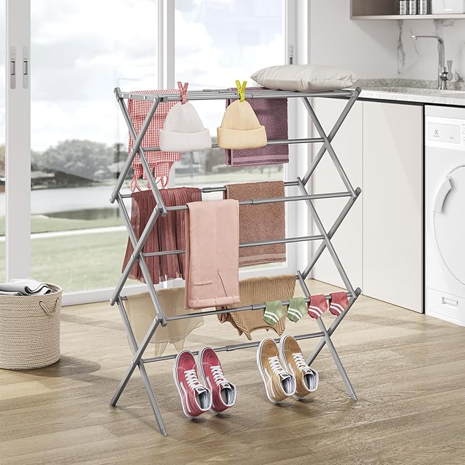 APEXCHASER Clothes Drying Rack, 3-Tier Laundry Drying Rack - Image 8