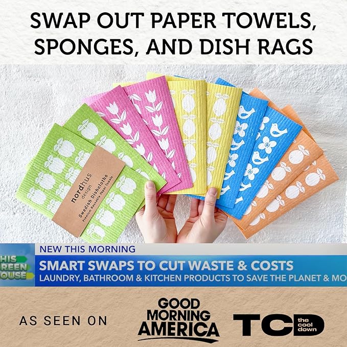 Nordhus Design Swedish Dishcloths, 10 Cloths, Made in Sweden - Image 2