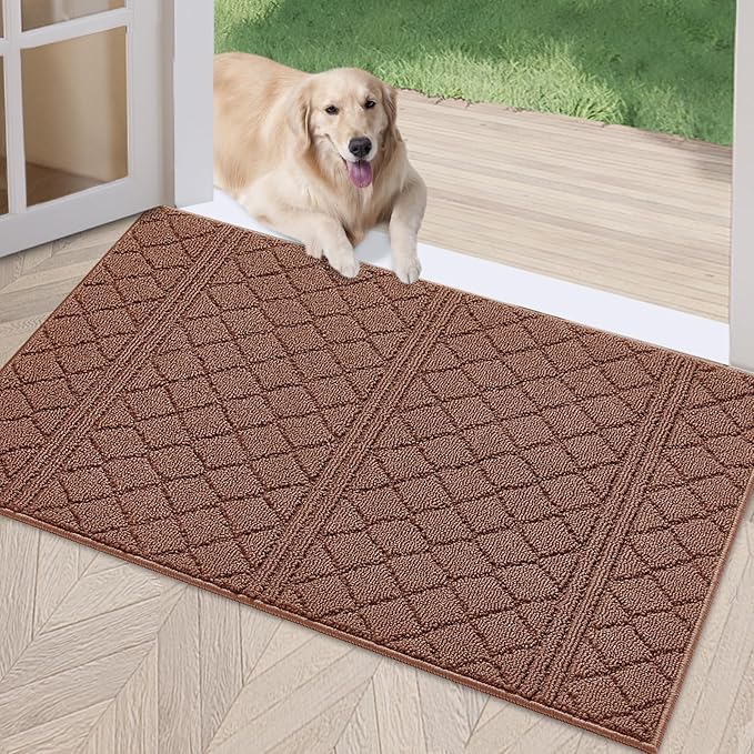 REFETONE Indoor Doormat, Front Back Door Mat 20"x32" Absorbent Rubber Backing by Refetone