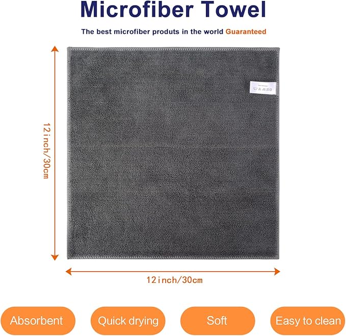 KinHwa Kitchen Washcloths for Dishes Absorbent Microfiber Dish Cloths Quick Dry - Image 2