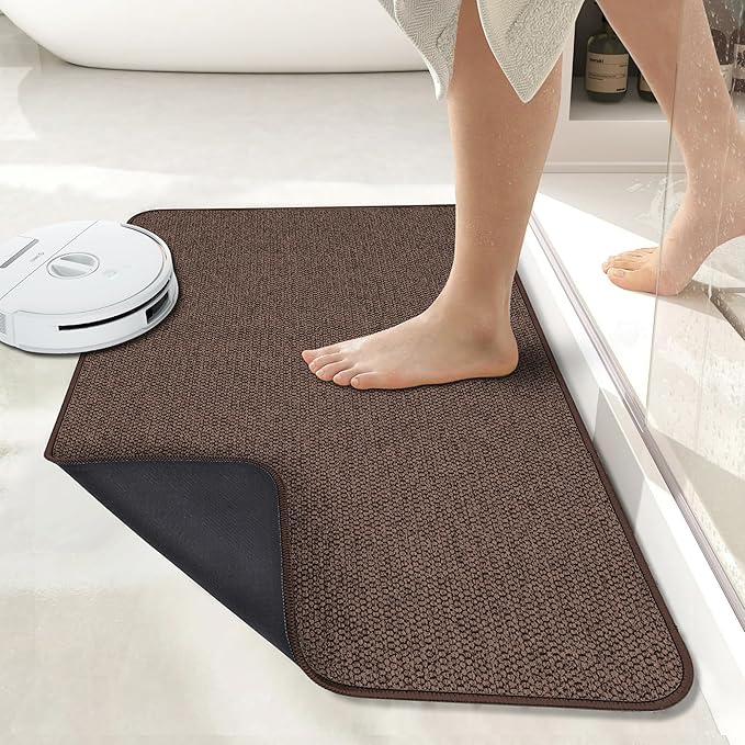 Bath Mat, Ultra Thin Bathroom Runner Rugs, Large Bath Mats by BosapDirect