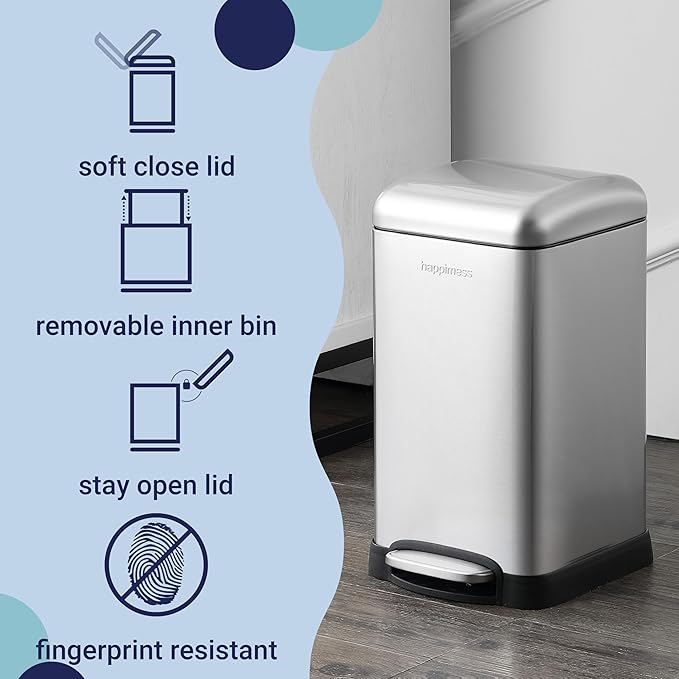happimess HPM1012A Betty Retro Mini 3.2-Gallon Step-Open Trash Can - Image 4