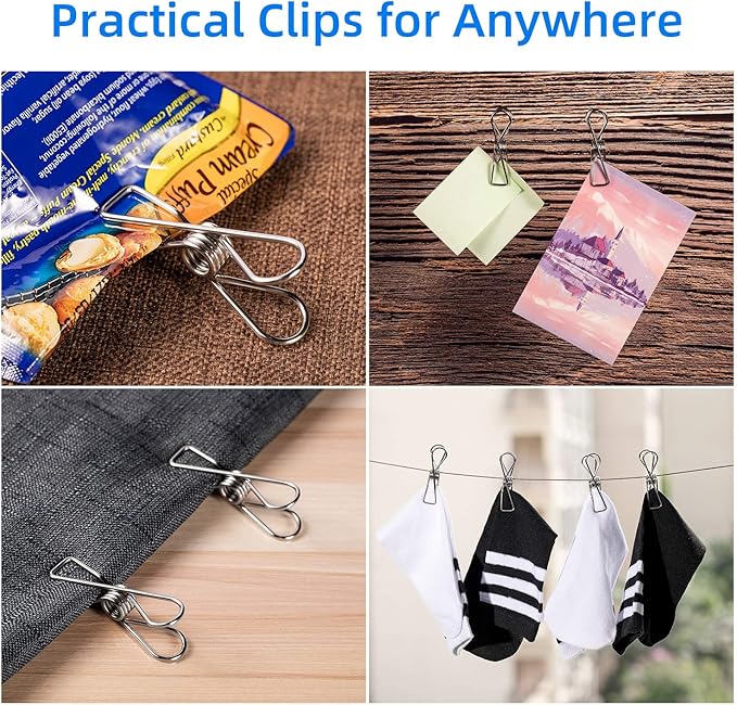 Heavy Duty Clothes Pins for Hanging Clothes, Stainless Steel Clothespins for - Image 6