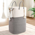 Woven Laundry Basket for Clothes, 50L Large Rectangle Laundry Hampers by WENMER